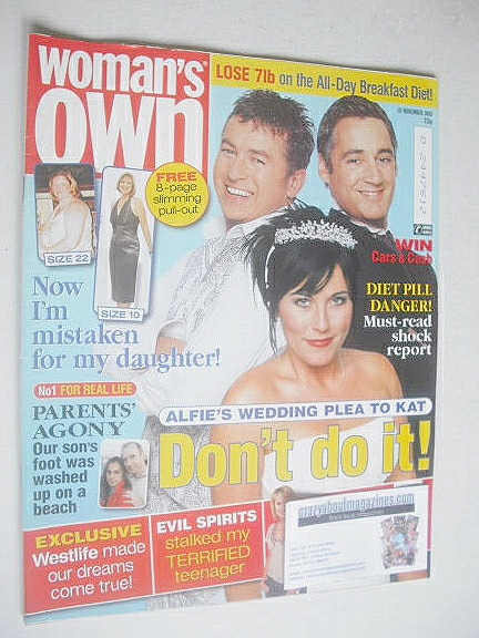 <!--2003-11-10-->Woman's Own magazine - 10 November 2003