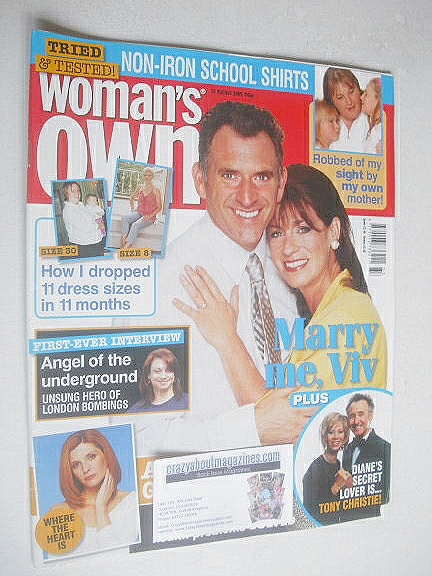 Woman's Own magazine - 22 August 2005 - Tony Audenshaw and Deena Payne cover