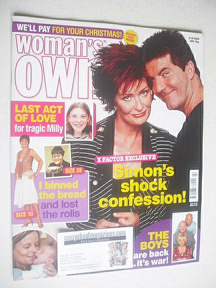 <!--2005-10-24-->Woman's Own magazine - 24 October 2005 - Simon Cowell and 