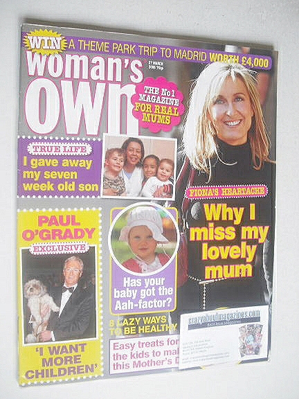 <!--2006-03-27-->Woman's Own magazine - 27 March 2006 - Fiona Phillips cove