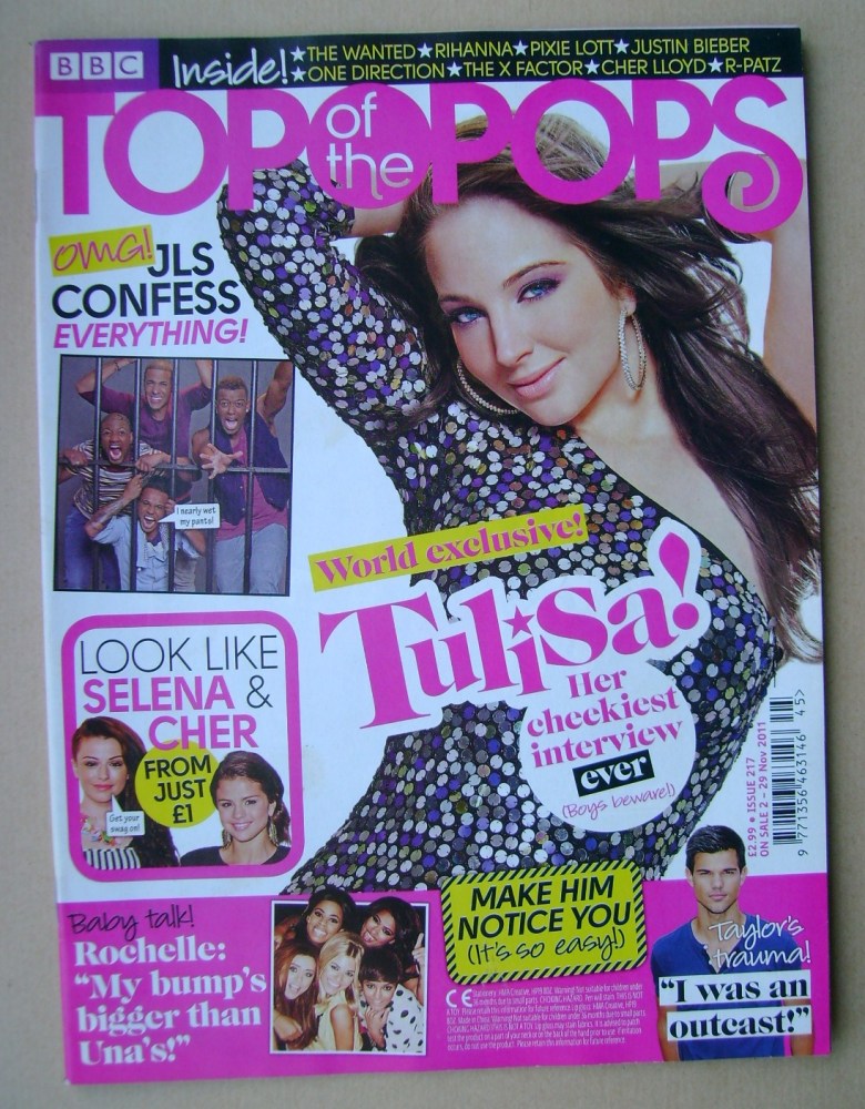 Top Of The Pops magazine - Tulisa Contostavlos cover (2 - 29 November 2011)