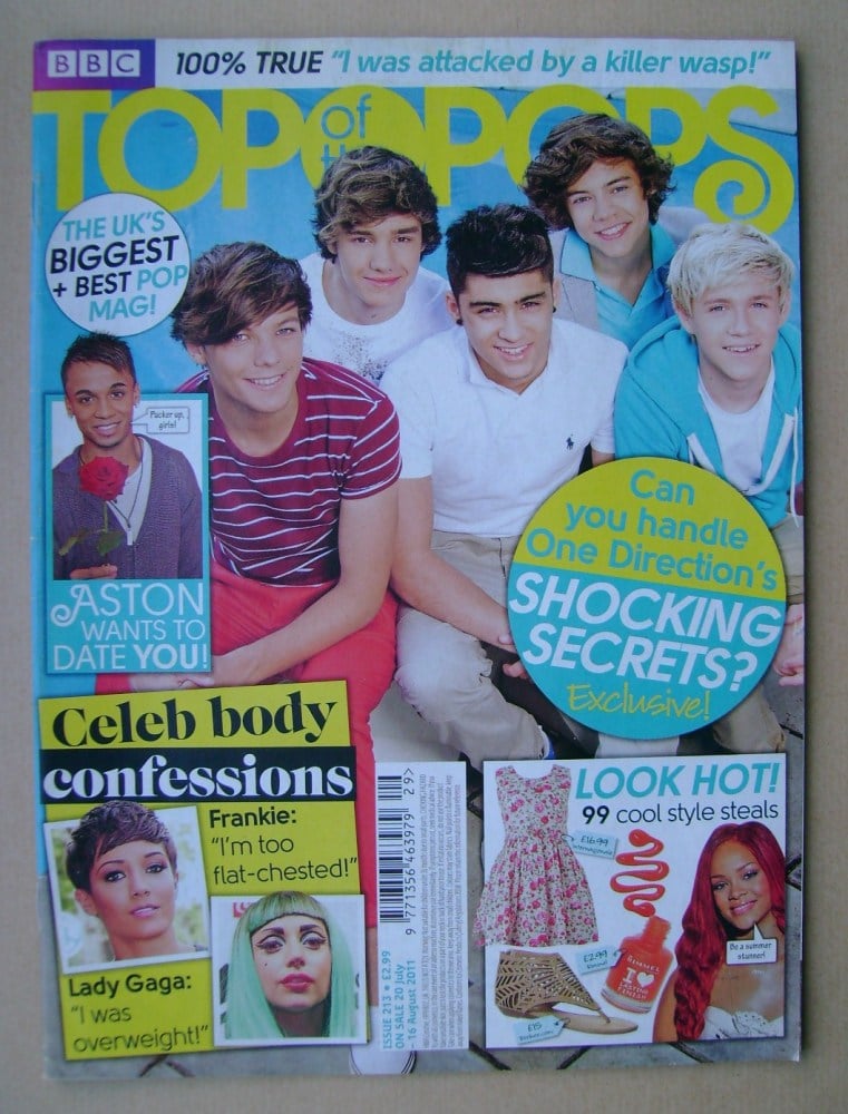 Top Of The Pops magazine - One Direction cover (20 July - 16 August 2011)