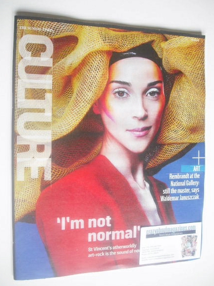 Culture magazine - Annie Clark cover (19 October 2014)