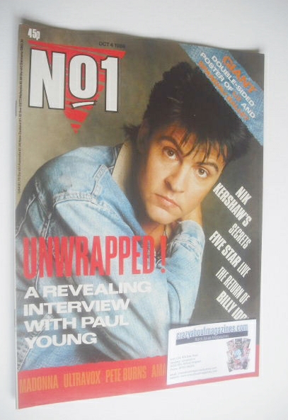 No 1 Magazine - Paul Young cover (4 October 1986)