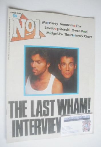 No 1 Magazine - George Michael and Andrew Ridgeley cover (28 June 1986)