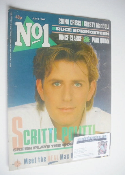 No 1 Magazine - Green Gartside cover (6 July 1985)