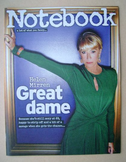 Notebook magazine - Helen Mirren cover (17 August 2014)