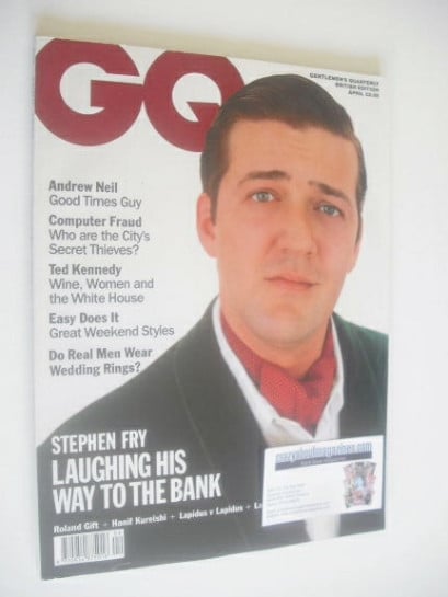 British GQ magazine - April 1990 - Stephen Fry cover