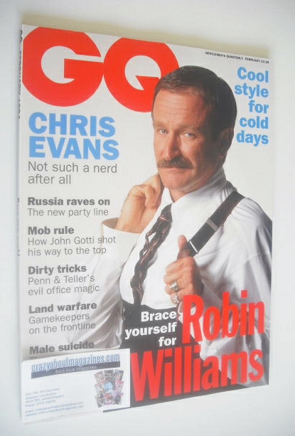 <!--1994-02-->British GQ magazine - February 1994 - Robin Williams cover