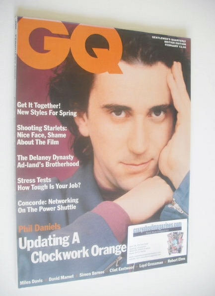 British GQ magazine - February 1990 - Phil Daniels cover