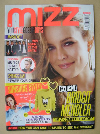 MIZZ magazine - Bridgit Mendler cover (21 March - 17 April 2013)