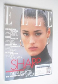 British Elle magazine - February 1989 - Yasmin Le Bon cover