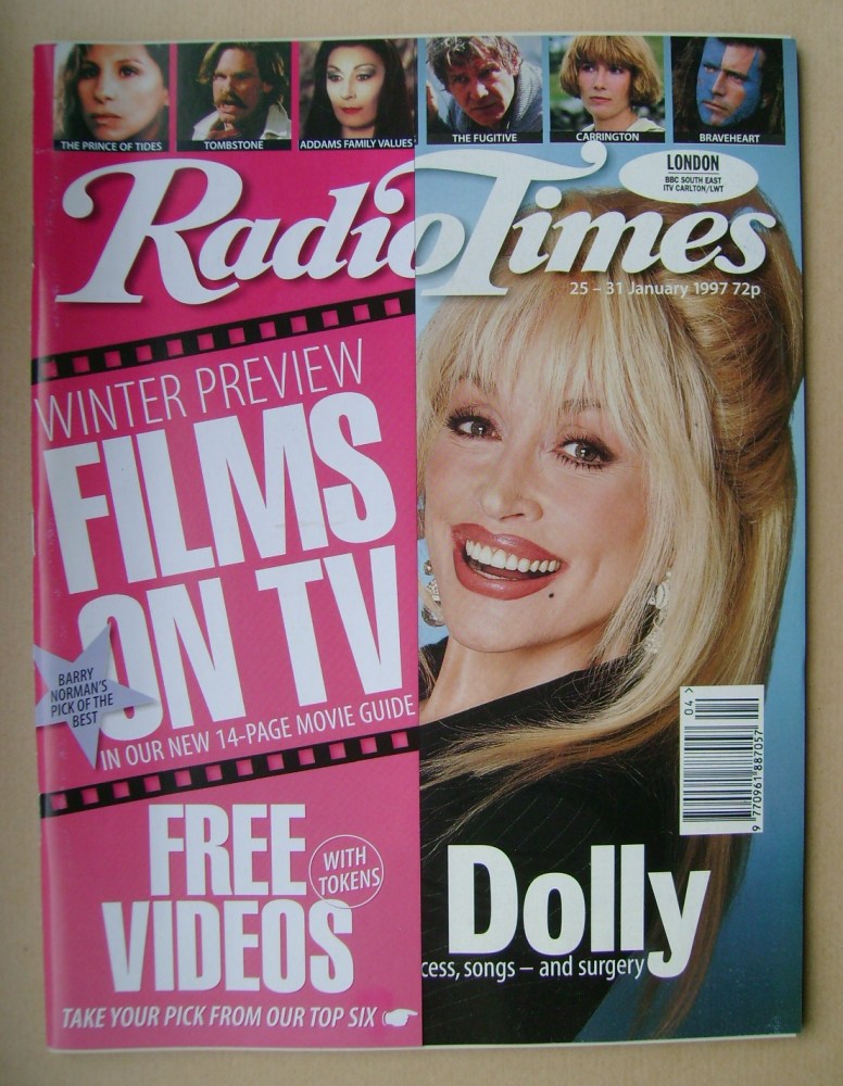 Radio Times magazine - Dolly Parton cover (25-31 January 1997)