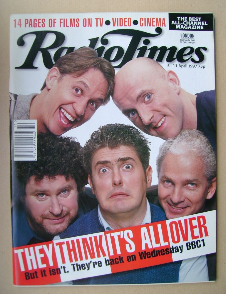 <!--1997-04-05-->Radio Times magazine - They Think It's All Over cover (5-1