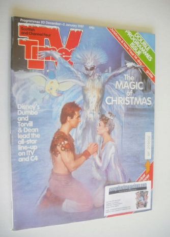 TV Times magazine - Jayne Torvill and Christopher Dean cover (20 December 1986 - 2 January 1987)