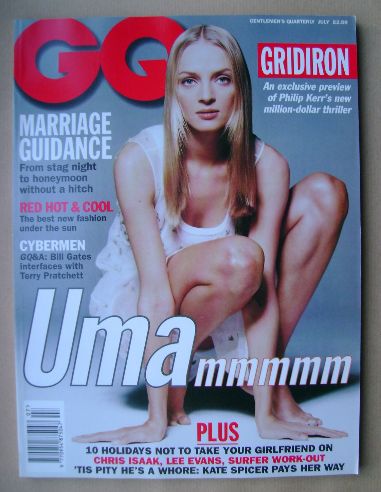 British GQ magazine - July 1995 - Uma Thurman cover