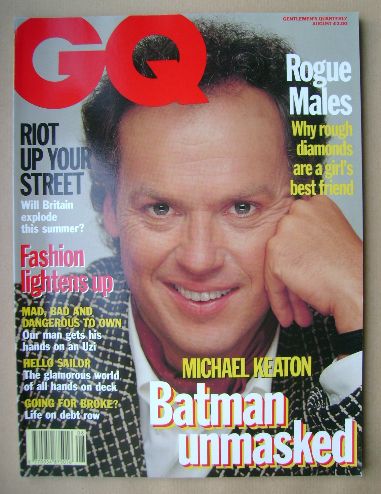 <!--1992-08-->British GQ magazine - August 1992 - Michael Keaton cover