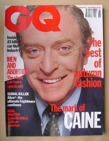 <!--1992-09-->British GQ magazine - September 1992 - Michael Caine cover