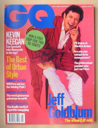 <!--1993-01-->British GQ magazine - January 1993 - Jeff Goldblum cover