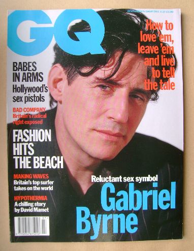 <!--1993-07-->British GQ magazine - July 1993 - Gabriel Byrne cover