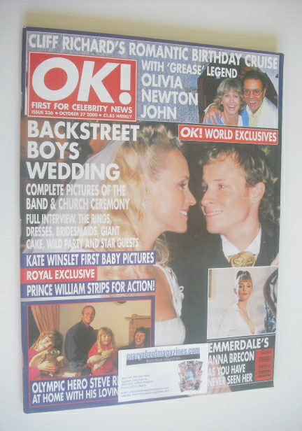 OK! magazine - Brian Littrell wedding cover (27 October 2000 - Issue 236)