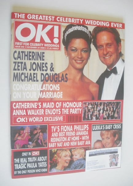 OK! magazine - Michael Douglas and Catherine Zeta Jones cover (24 November 2000 - Issue 240)