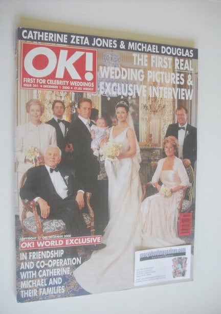 OK! magazine - Michael Douglas and Catherine Zeta Jones wedding cover (1 December 2000 - Issue 241)