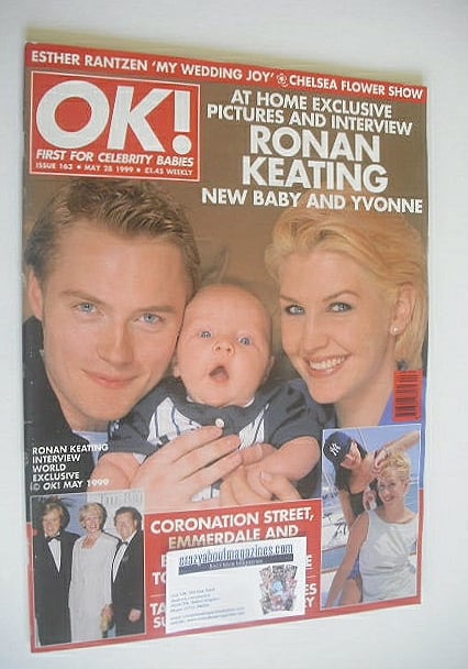 OK! magazine - Ronan Keating and baby cover (28 May 1999 - Issue 163)