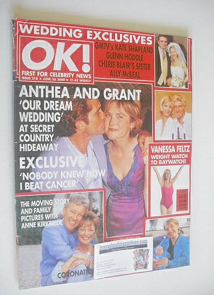 OK! magazine - Anthea Turner and Grant Bovey cover (23 June 2000 - Issue 218)