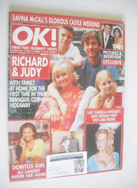 OK! magazine - Richard Madeley and Judy Finnigan and family cover (14 July 2000 - Issue 221)