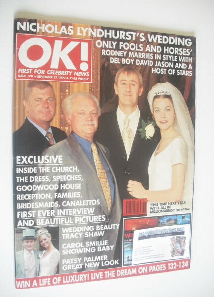 <!--1999-09-17-->OK! magazine - Nicholas Lyndhurst wedding cover (17 Septem