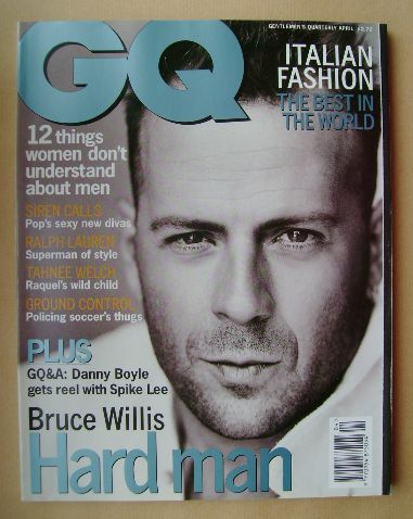 British GQ magazine - April 1996 - Bruce Willis cover