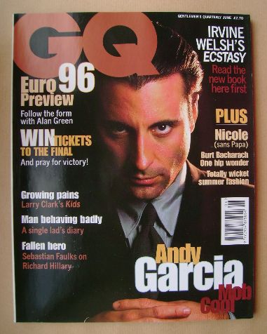 British GQ magazine - June 1996 - Andy Garcia cover