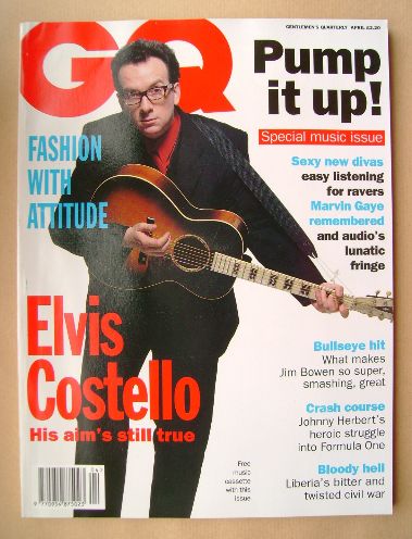 British GQ magazine - April 1994 - Elvis Costello cover