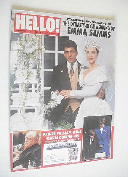 Hello! magazine - Emma Samms wedding cover (9 March 1991 - Issue 143)