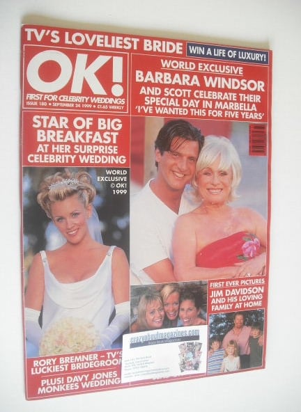 OK! magazine - Barbara Windsor cover (24 September 1999 - Issue 180)