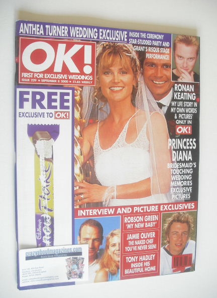 OK! magazine - Anthea Turner and Grant Bovey cover (8 September 2000 - Issue 229)