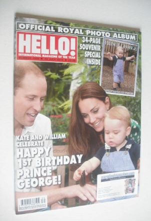 Hello! magazine - Prince William, Kate and Prince George cover (28 July 2014 - Issue 1338)