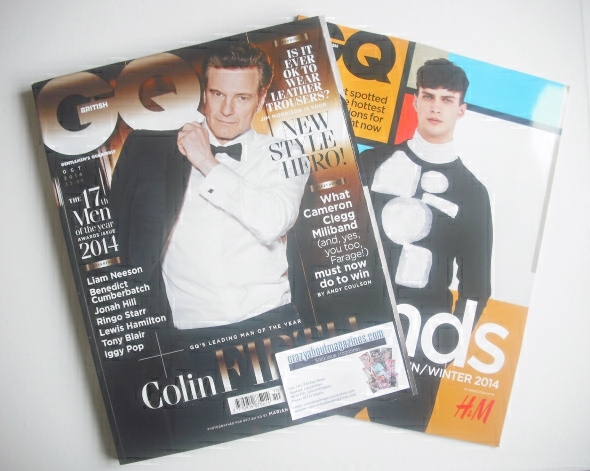 British GQ magazine - October 2014 - Colin Firth cover