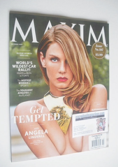 Maxim magazine - Angela Lindvall cover (October 2014 - US Edition)