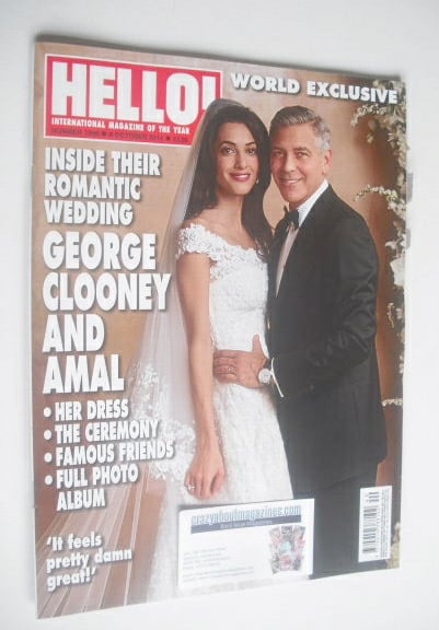 Hello! magazine - George Clooney and Amal Alamuddin cover (6 October 2014 - Issue 1348)