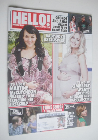 Hello! magazine - Martine McCutcheon and Kimberly Wyatt cover (25 August 2014 - Issue 1342)