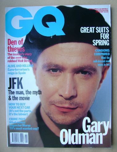 <!--1992-02-->British GQ magazine - February 1992 - Gary Oldman cover