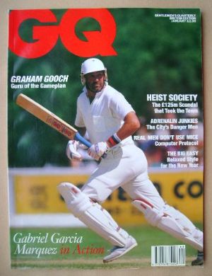 <!--1991-01-->British GQ magazine - January 1991 - Graham Gooch cover
