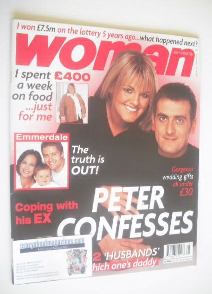 <!--2003-07-14-->Woman magazine - Sally Lindsay and Chris Gascoyne cover (1