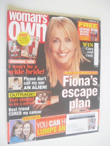 Woman's Own magazine - 23 February 2004 - Fiona Phillips cover