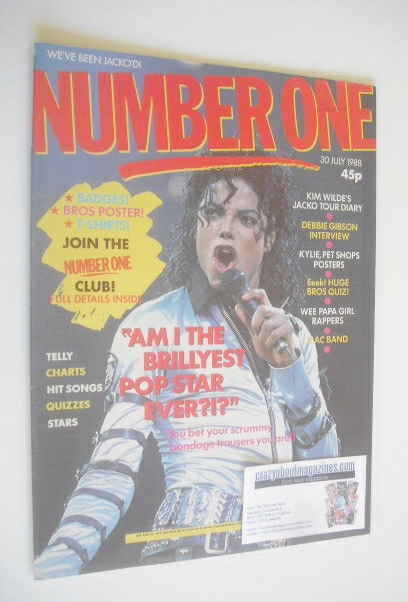 <!--1988-07-30-->NUMBER ONE Magazine - Michael Jackson cover (30 July 1988)