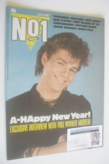 No 1 Magazine - Morten Harket cover (3 January 1987)