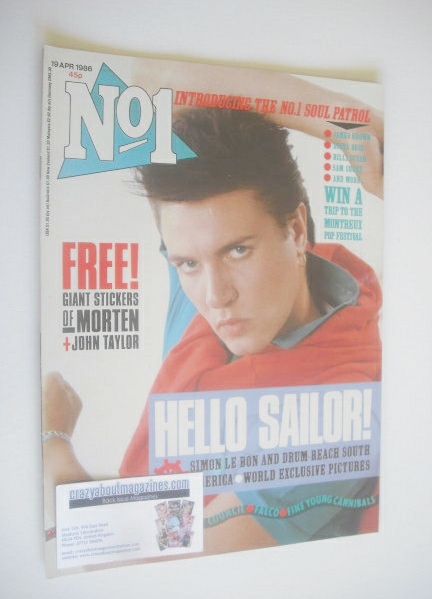 No 1 Magazine - Simon Le Bon cover (19 April 1986)