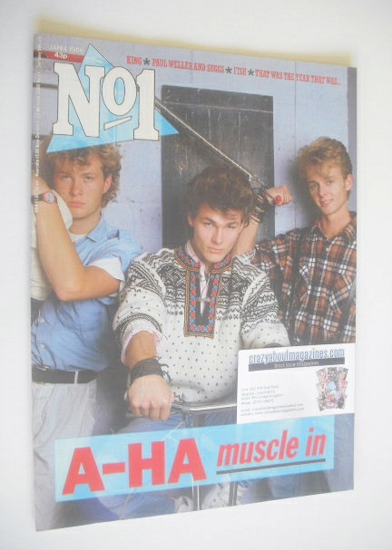 No 1 Magazine - A-Ha cover (4 January 1986)